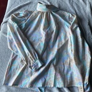 Judy Bond 1970’s Pastel Paisley Blouse size 8